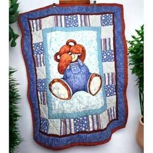 Teddy Bear Quilt Baby Blanket Crib Comforter